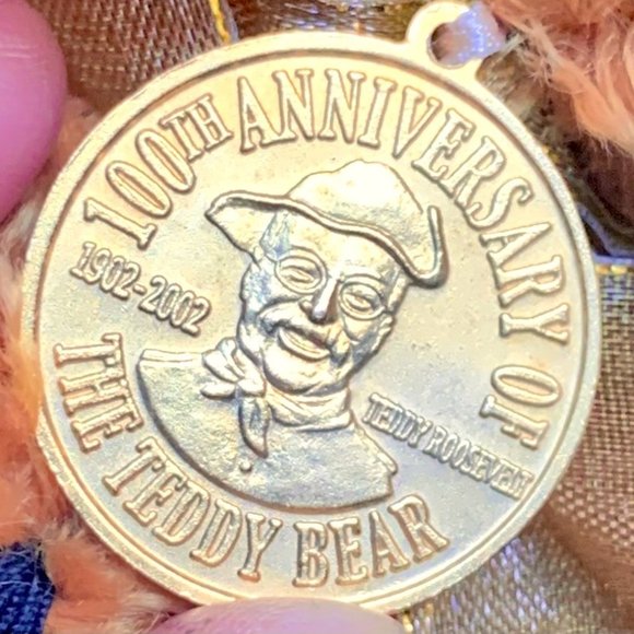 2002 Ty Classic Teddybearsary 100th Anniversary Teddy Bear Plush Stuffed Animal - Picture 5 of 8